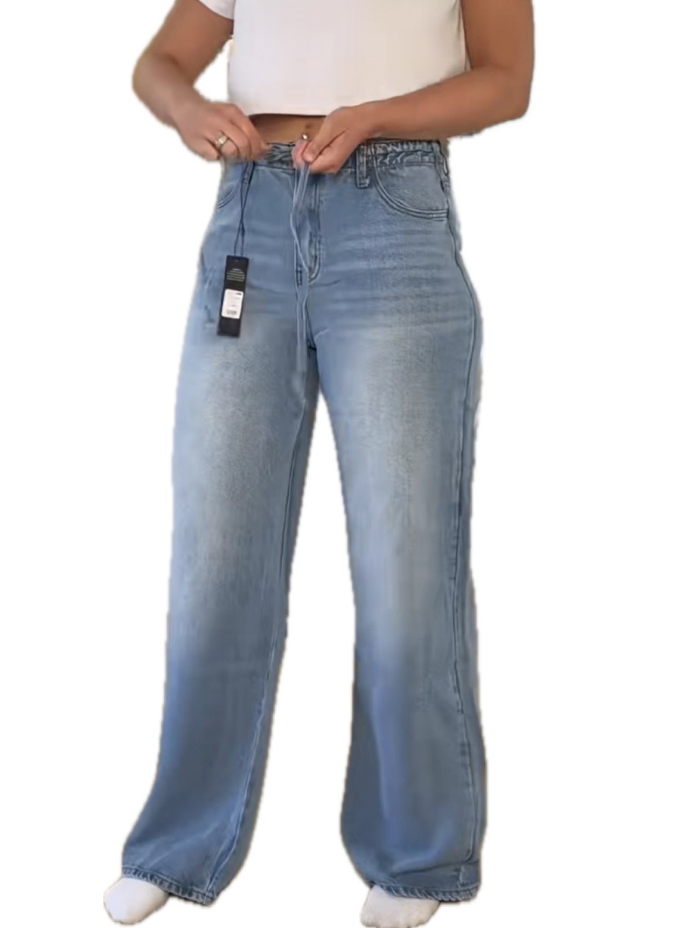 Fashion nova Light Blue High-Waist Wide-Leg Jeans